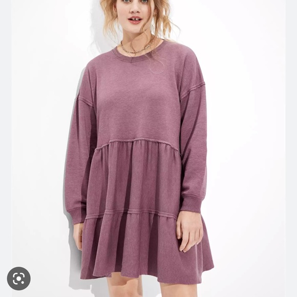 American Eagle Outfitters Dresses & Skirts - American Eagle Fleece Open Back Baby Doll Dress